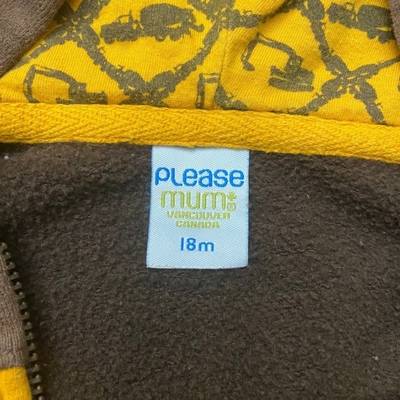 PLEASE MUM | 3/$15 Baby Zip Up Hoodie 18 Months (SC) - Picture 2 of 2